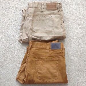 2 Pair Schmidt Workwear Pants Relaxed Fit  40 x 34 Hunting Farm